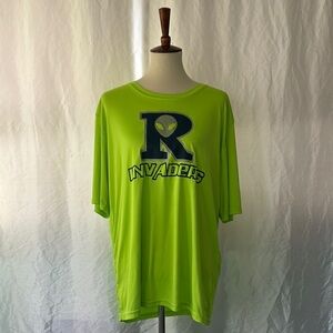 ROSWELL NEW MEXICO NEON GREEN ALIEN INVADERS MENS SHORT SLEEVE SHIRT